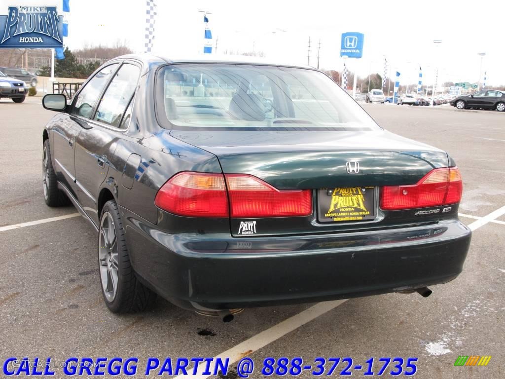 1999 Accord EX V6 Sedan - Dark Emerald Pearl / Ivory photo #2