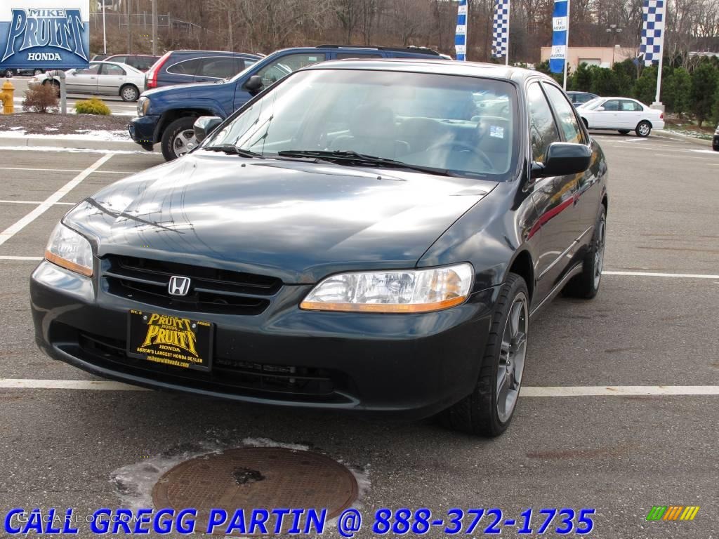 1999 Accord EX V6 Sedan - Dark Emerald Pearl / Ivory photo #3