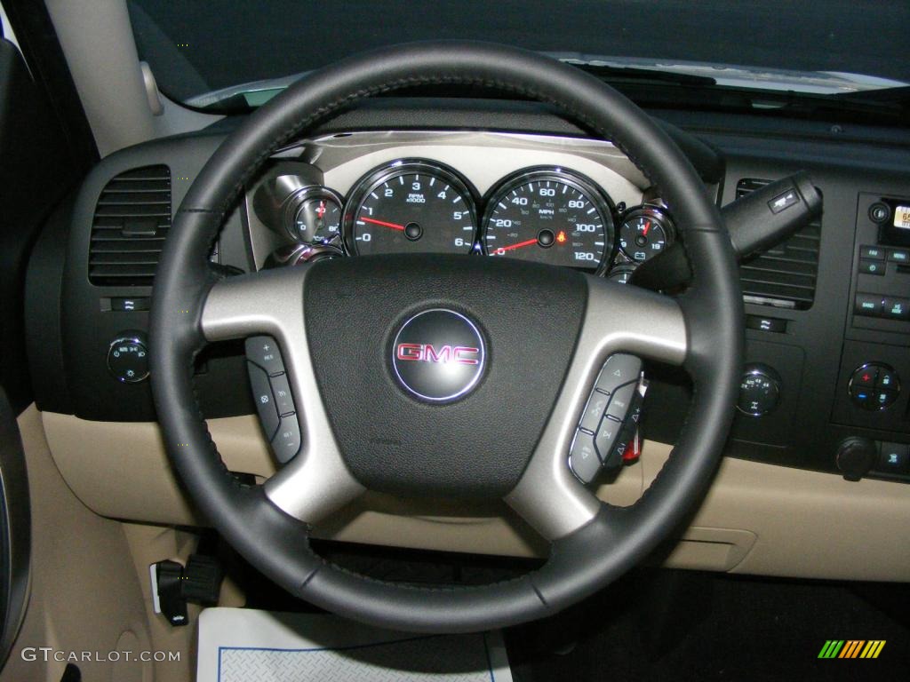 2010 Sierra 1500 SLE Crew Cab 4x4 - Summit White / Very Dark Cashmere/Light Cashmere photo #10