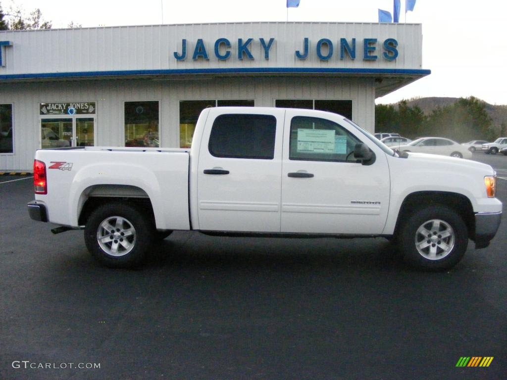 2010 Sierra 1500 SLE Crew Cab 4x4 - Summit White / Very Dark Cashmere/Light Cashmere photo #21