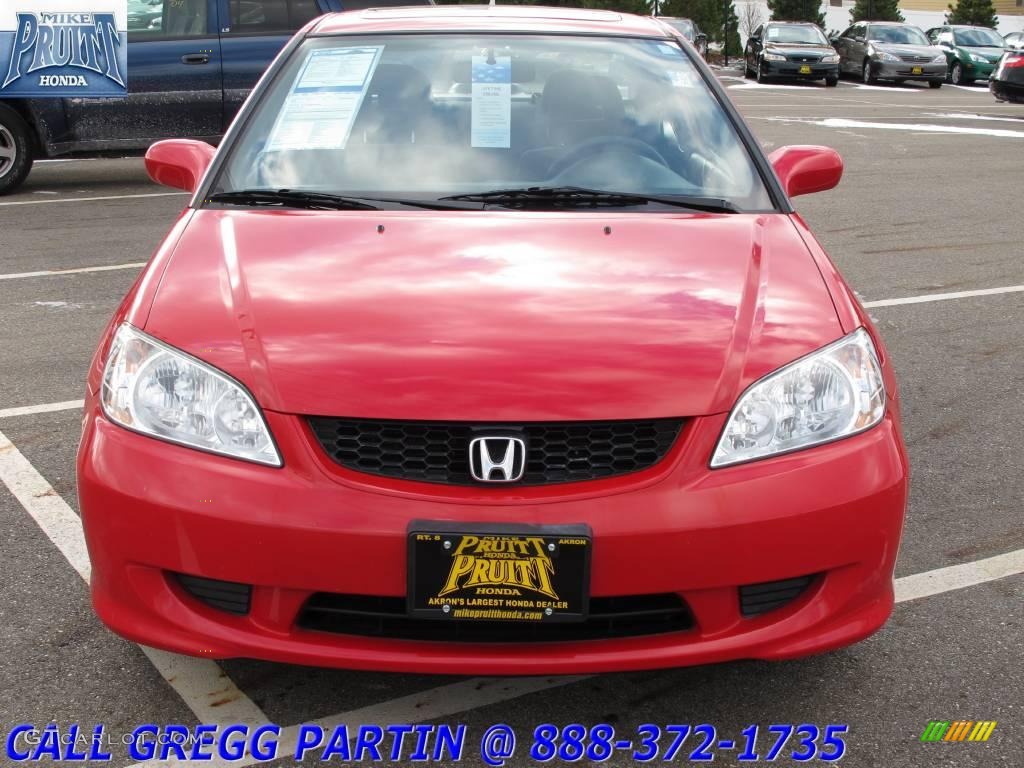2004 Civic EX Coupe - Rally Red / Black photo #4