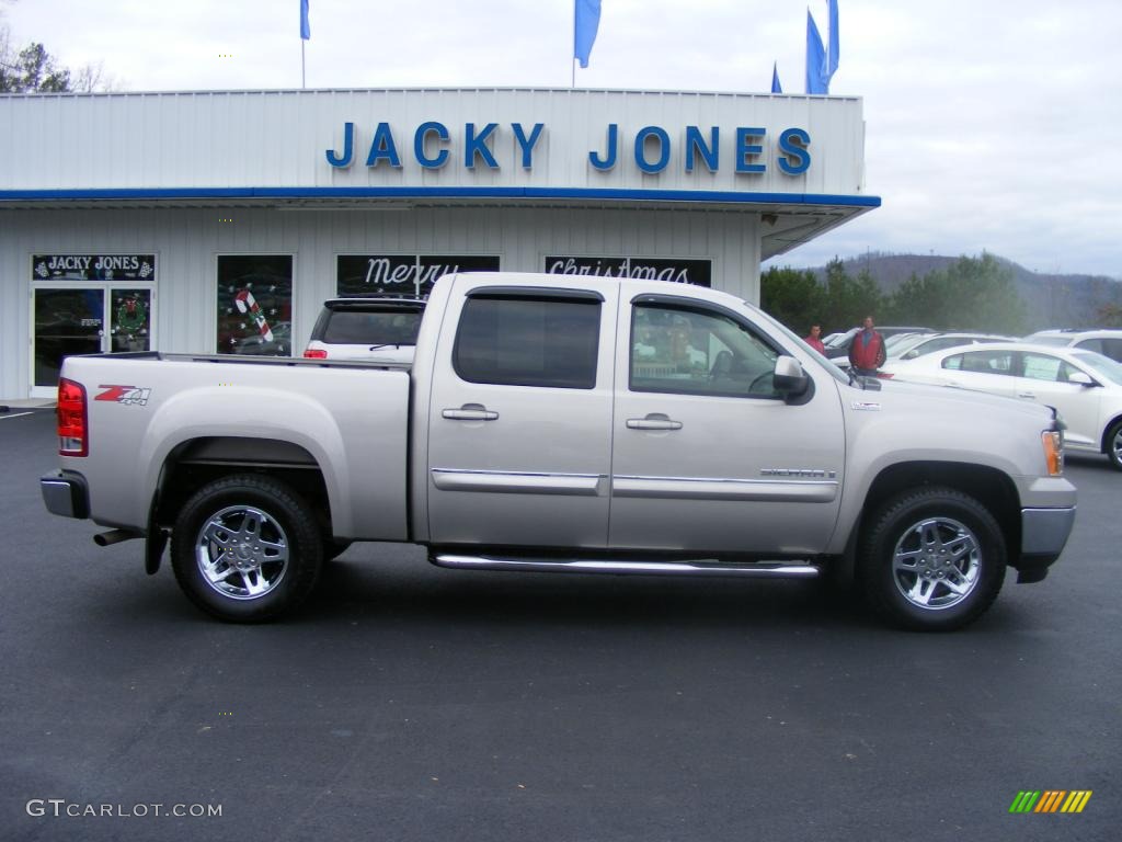 2008 Sierra 1500 SLT Crew Cab 4x4 - Silver Birch Metallic / Ebony photo #1