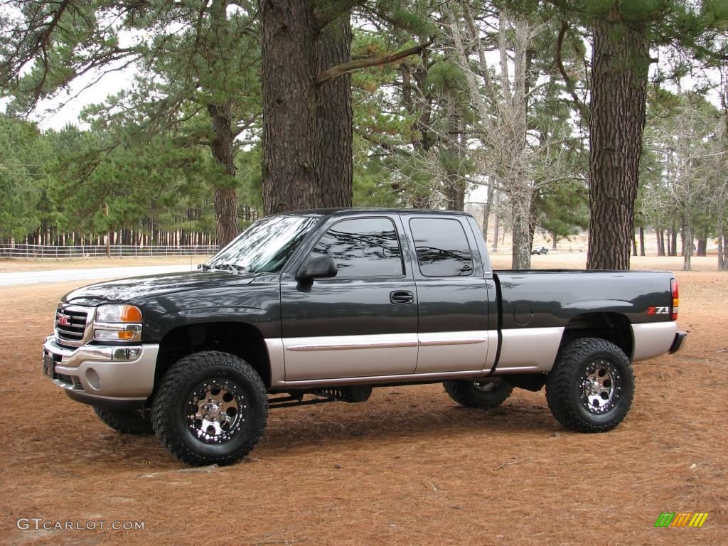 2005 Sierra 1500 SLE Extended Cab 4x4 - Carbon Metallic / Dark Pewter photo #4