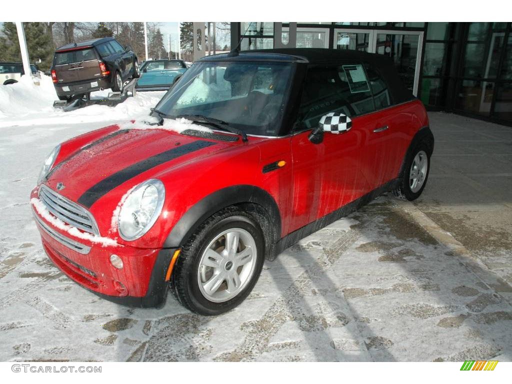 2007 Cooper Convertible - Chili Red / Carbon Black/Black photo #4