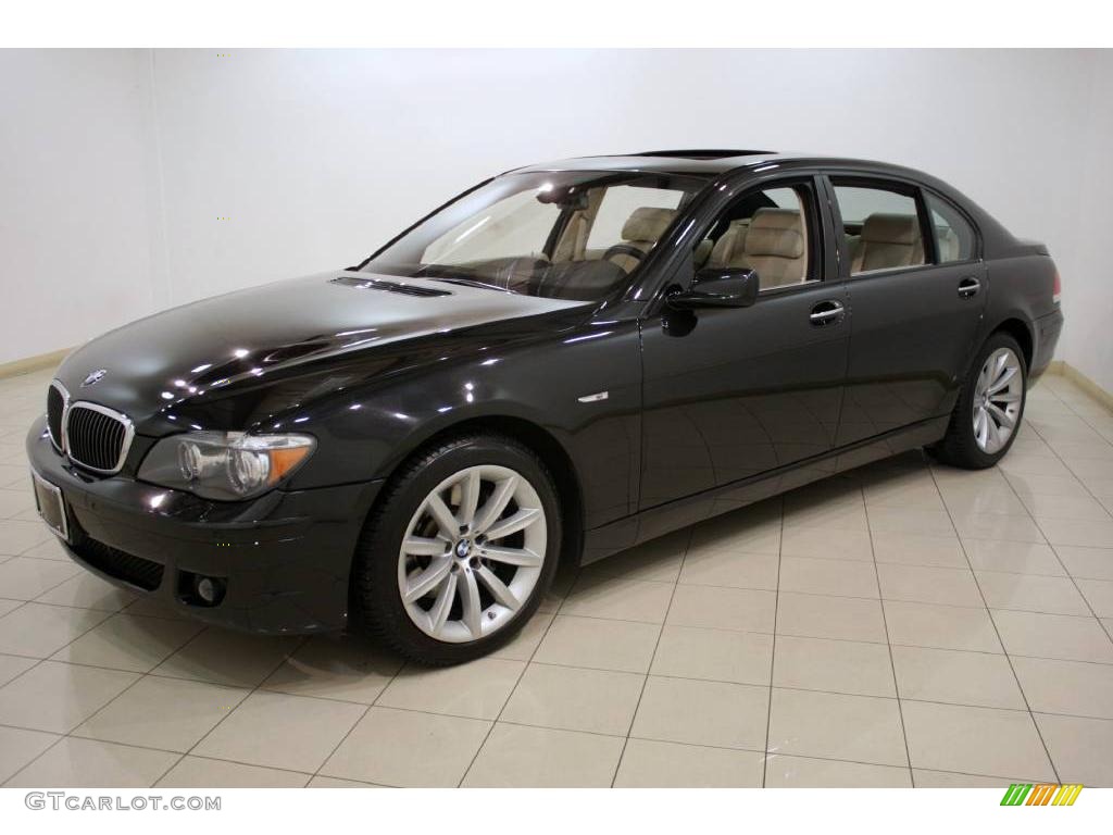 2007 7 Series 750Li Sedan - Black Sapphire Metallic / Cream Beige photo #3