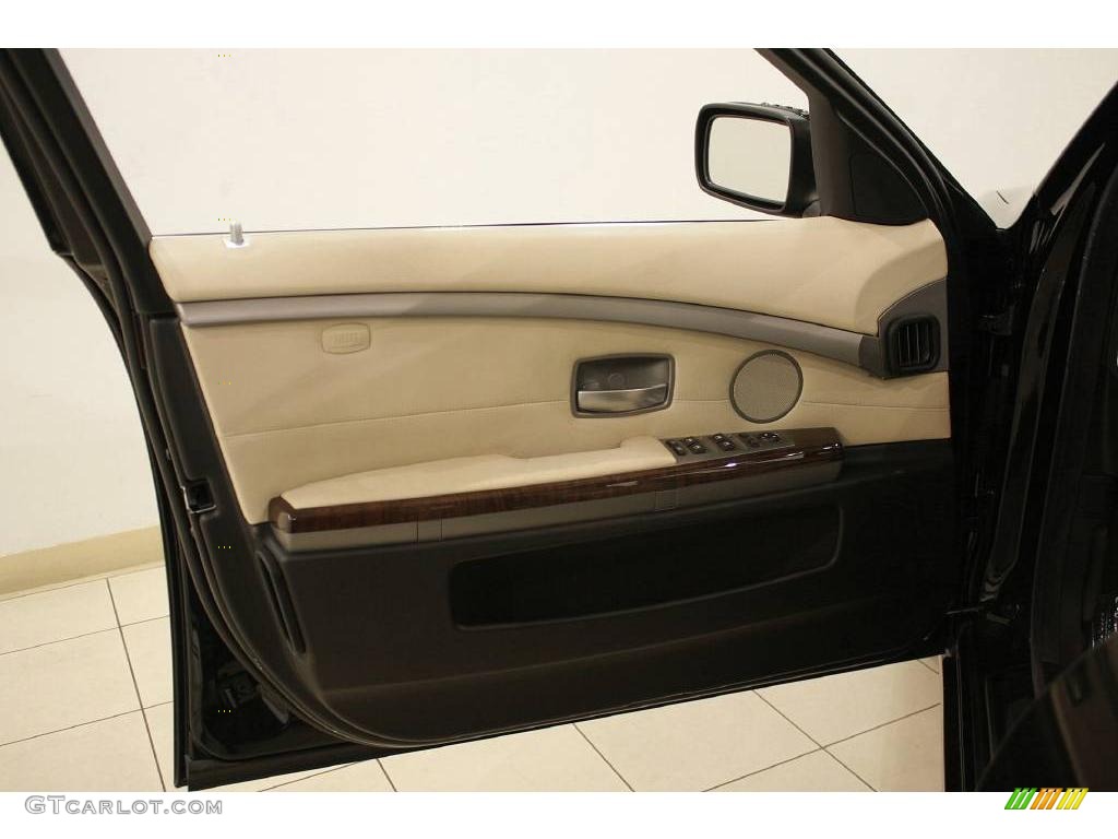 2007 7 Series 750Li Sedan - Black Sapphire Metallic / Cream Beige photo #8
