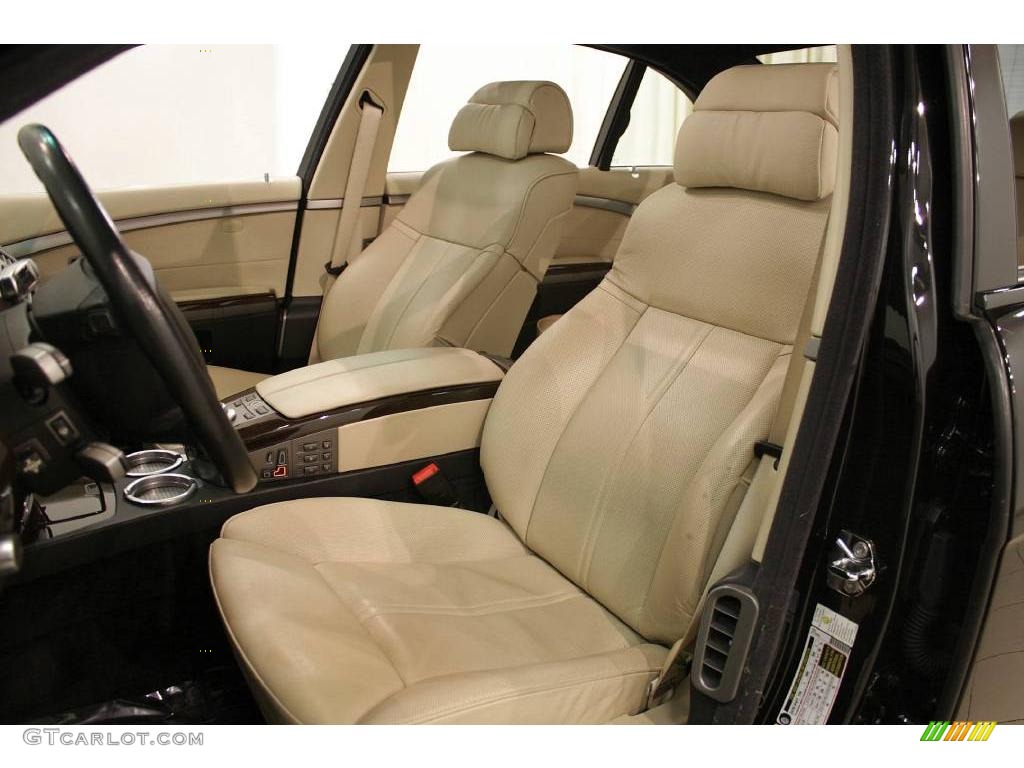 2007 7 Series 750Li Sedan - Black Sapphire Metallic / Cream Beige photo #11