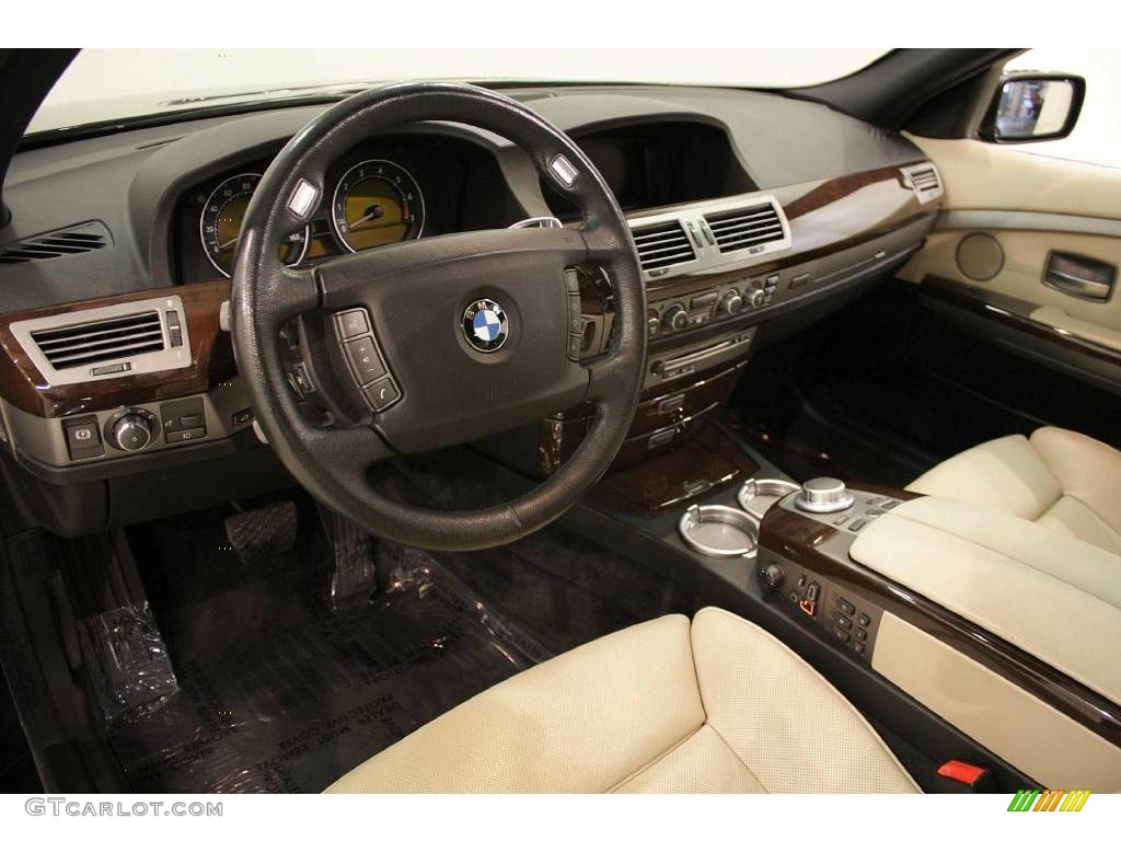 2007 7 Series 750Li Sedan - Black Sapphire Metallic / Cream Beige photo #13