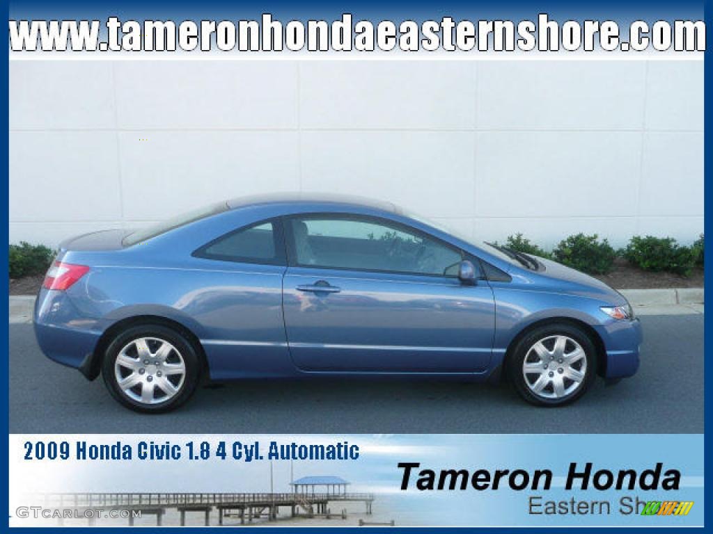 2009 Civic LX Coupe - Atomic Blue Metallic / Gray photo #1