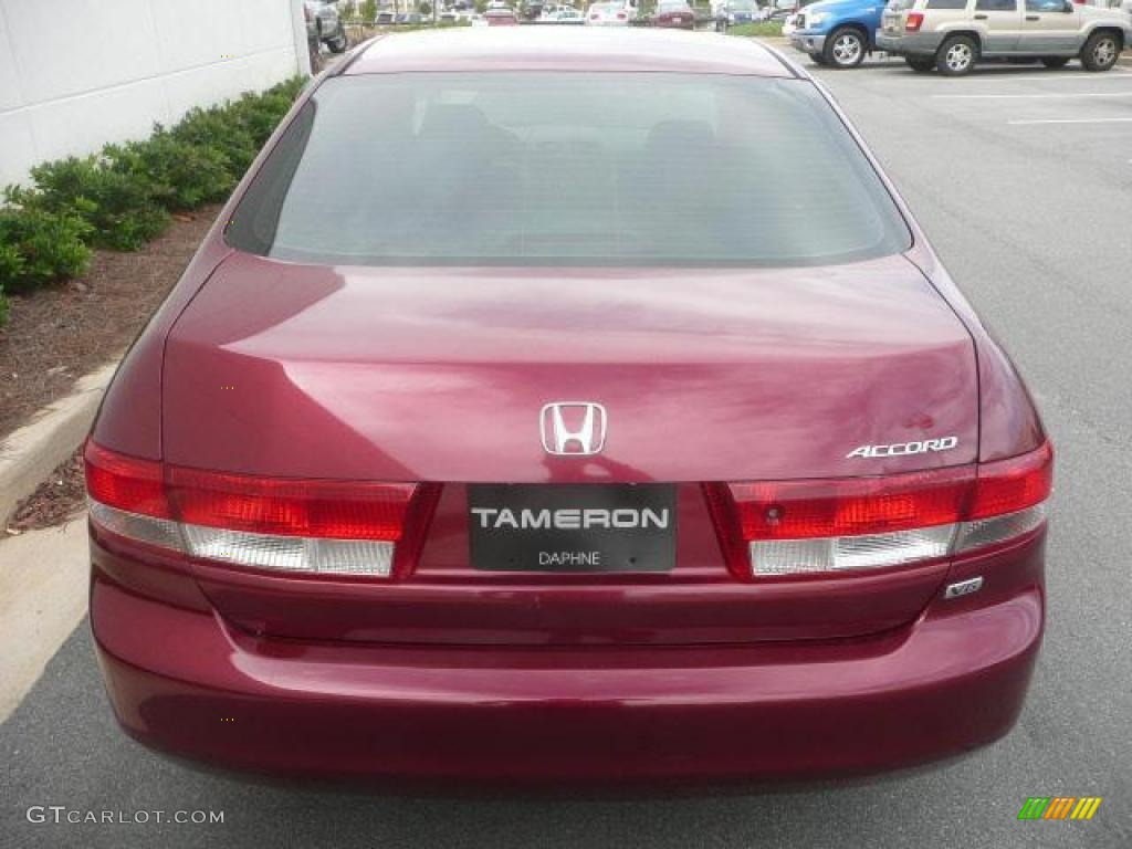 2003 Accord EX V6 Sedan - Redondo Red Pearl / Black photo #3