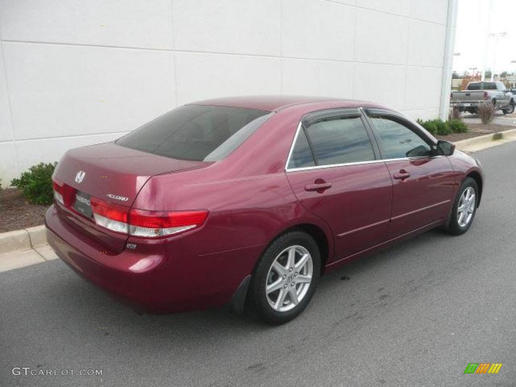 2003 Accord EX V6 Sedan - Redondo Red Pearl / Black photo #13