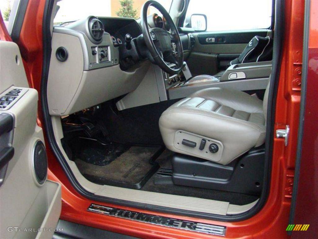 2003 H2 SUV - Red Metallic / Wheat photo #2
