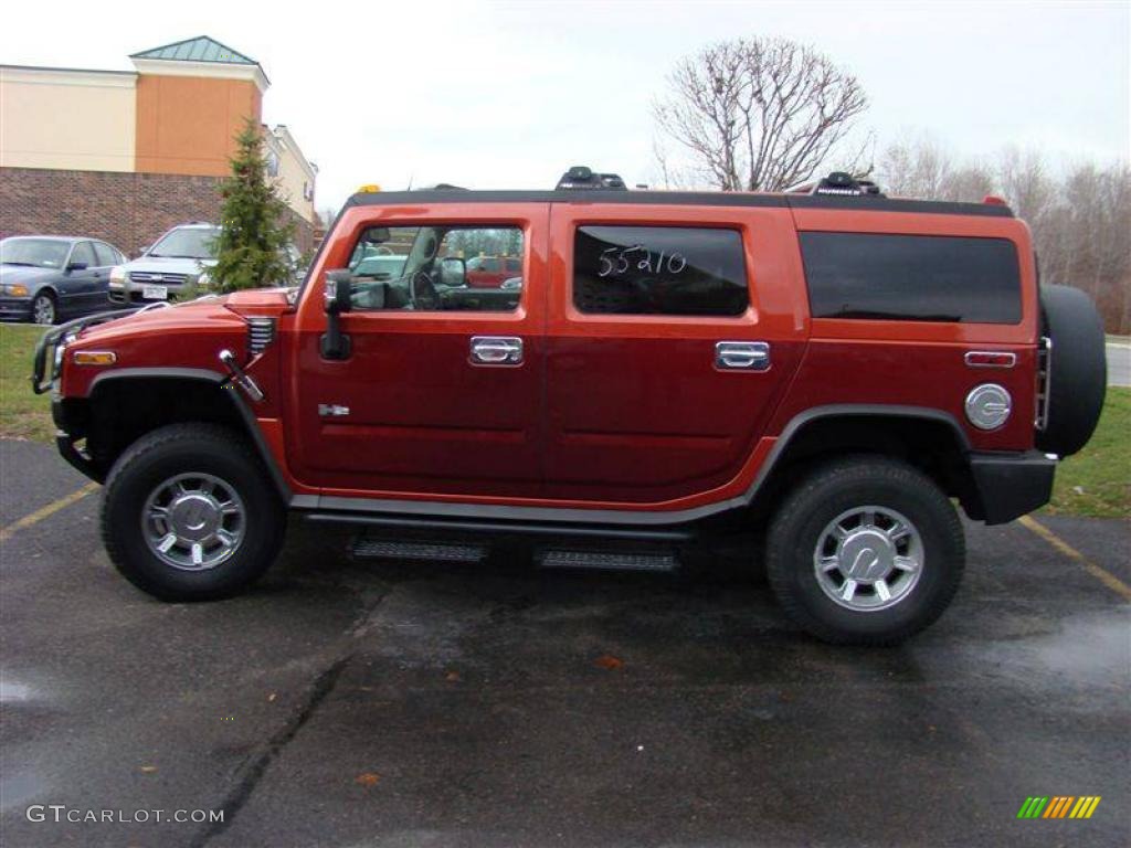 2003 H2 SUV - Red Metallic / Wheat photo #7