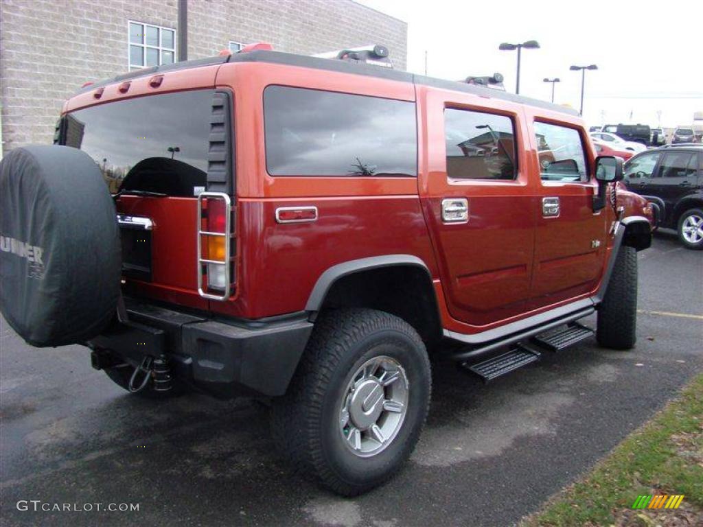 2003 H2 SUV - Red Metallic / Wheat photo #9