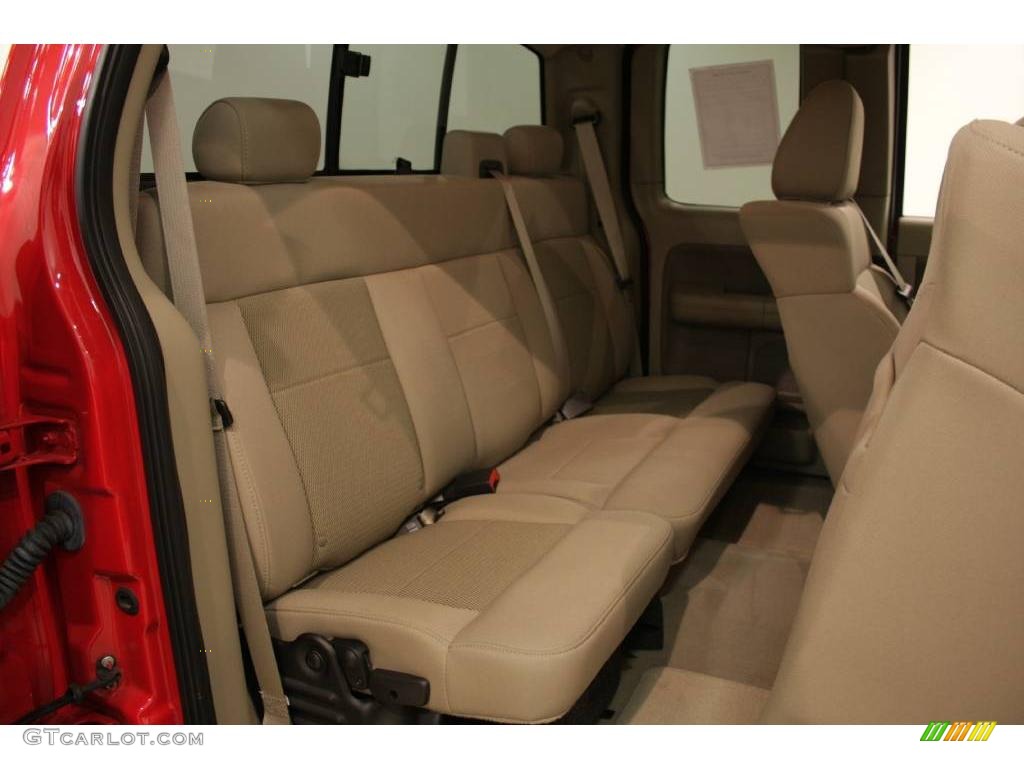 2006 F150 XLT SuperCab 4x4 - Bright Red / Tan photo #13