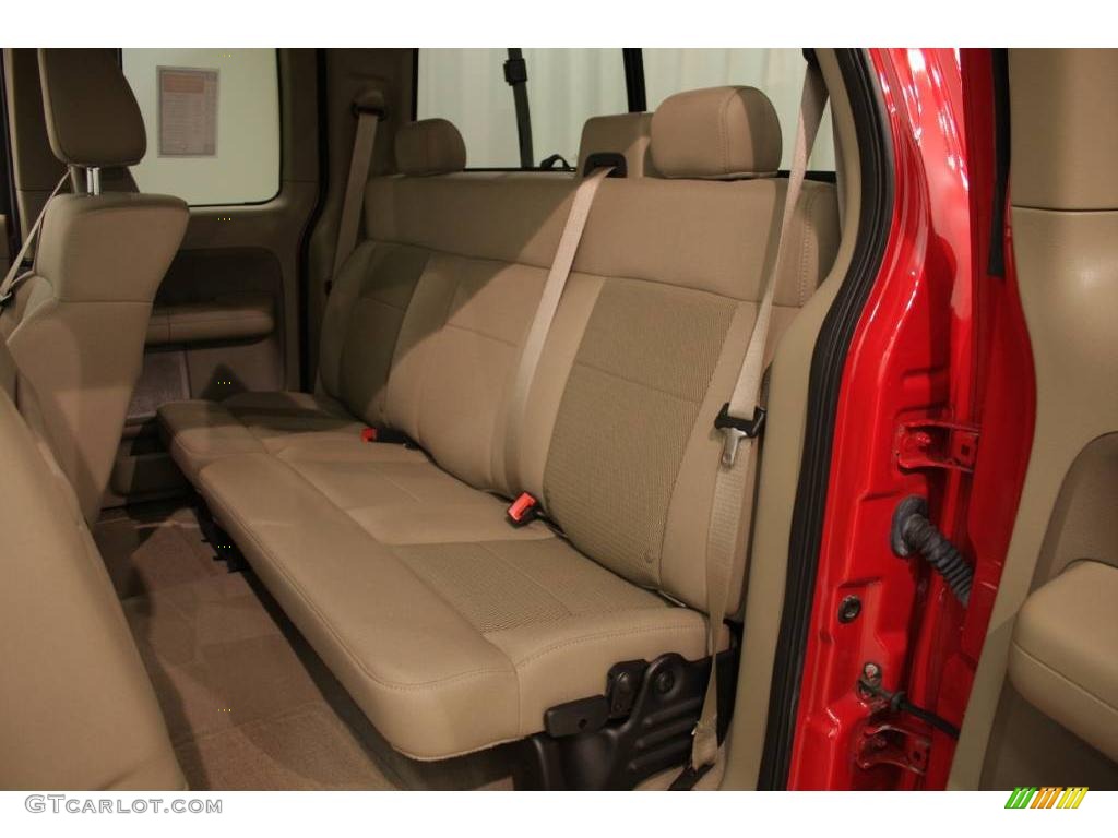 2006 F150 XLT SuperCab 4x4 - Bright Red / Tan photo #14