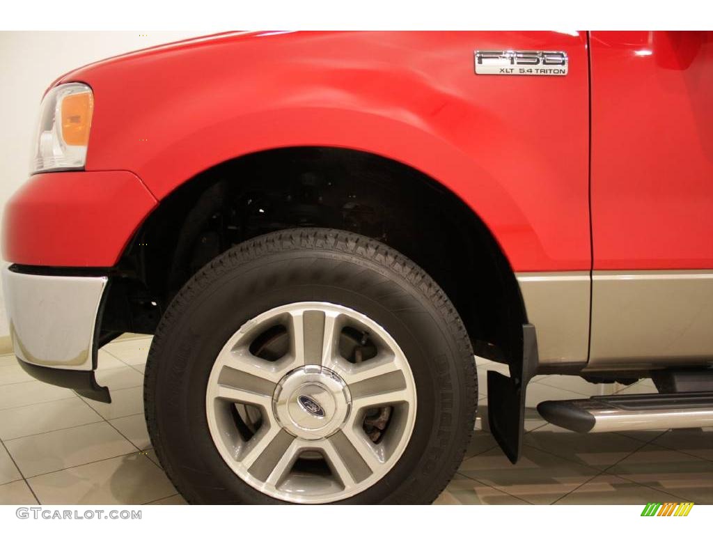 2006 F150 XLT SuperCab 4x4 - Bright Red / Tan photo #17