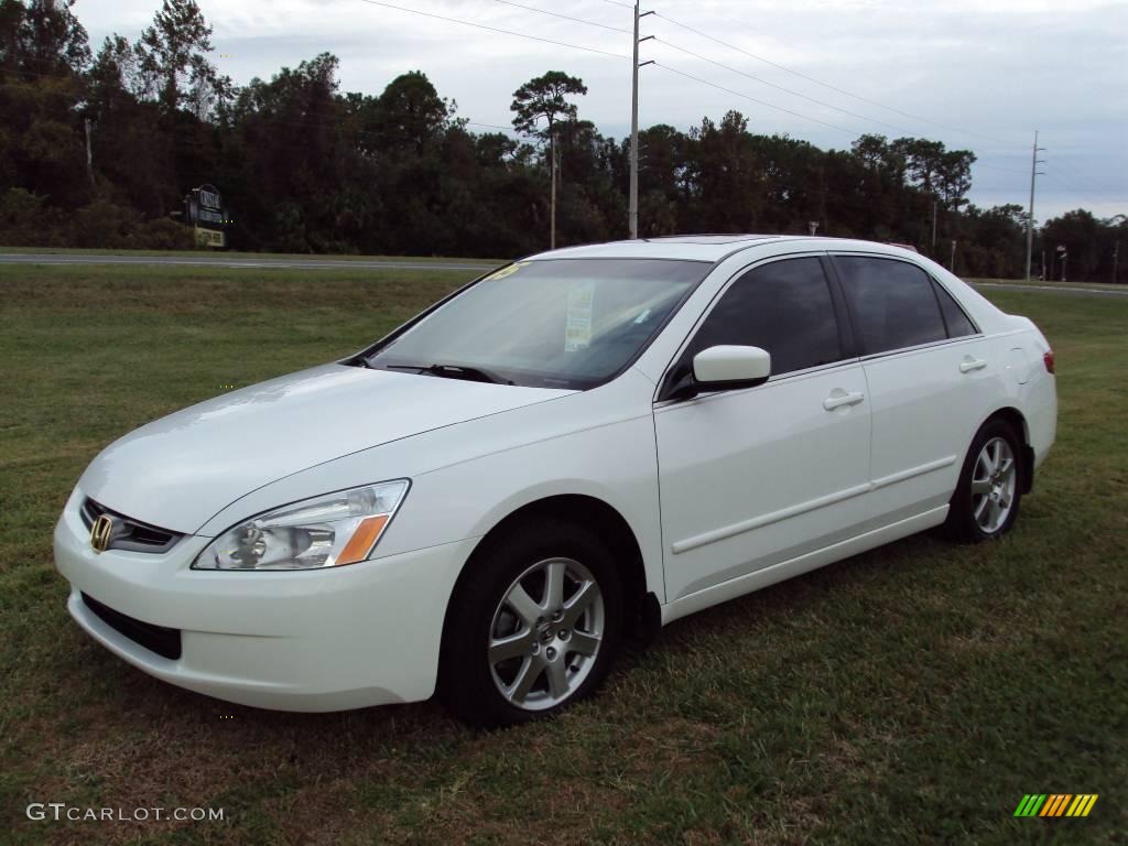 2005 Accord EX-L V6 Sedan - Taffeta White / Ivory photo #1