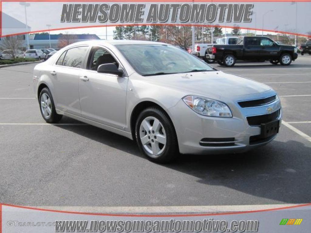 2008 Malibu LS Sedan - Silverstone Metallic / Titanium Gray photo #3