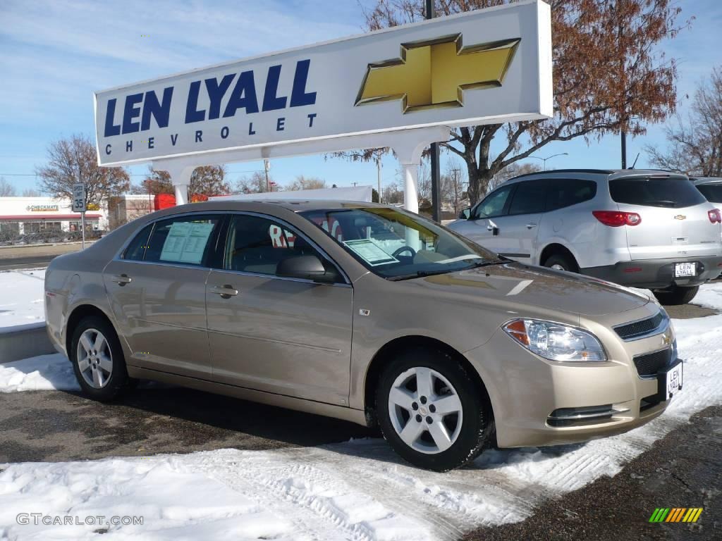 2008 Malibu LS Sedan - Sandstone Metallic / Cocoa/Cashmere Beige photo #7