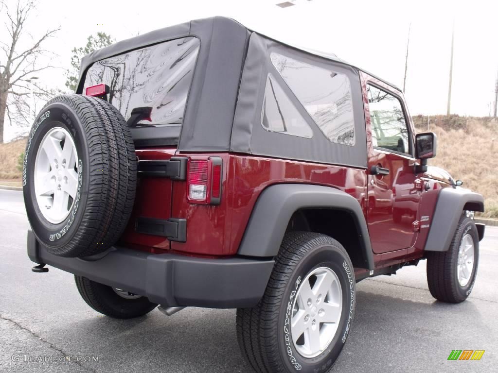 2010 Wrangler Sport 4x4 - Red Rock Crystal Pearl / Dark Slate Gray/Medium Slate Gray photo #3