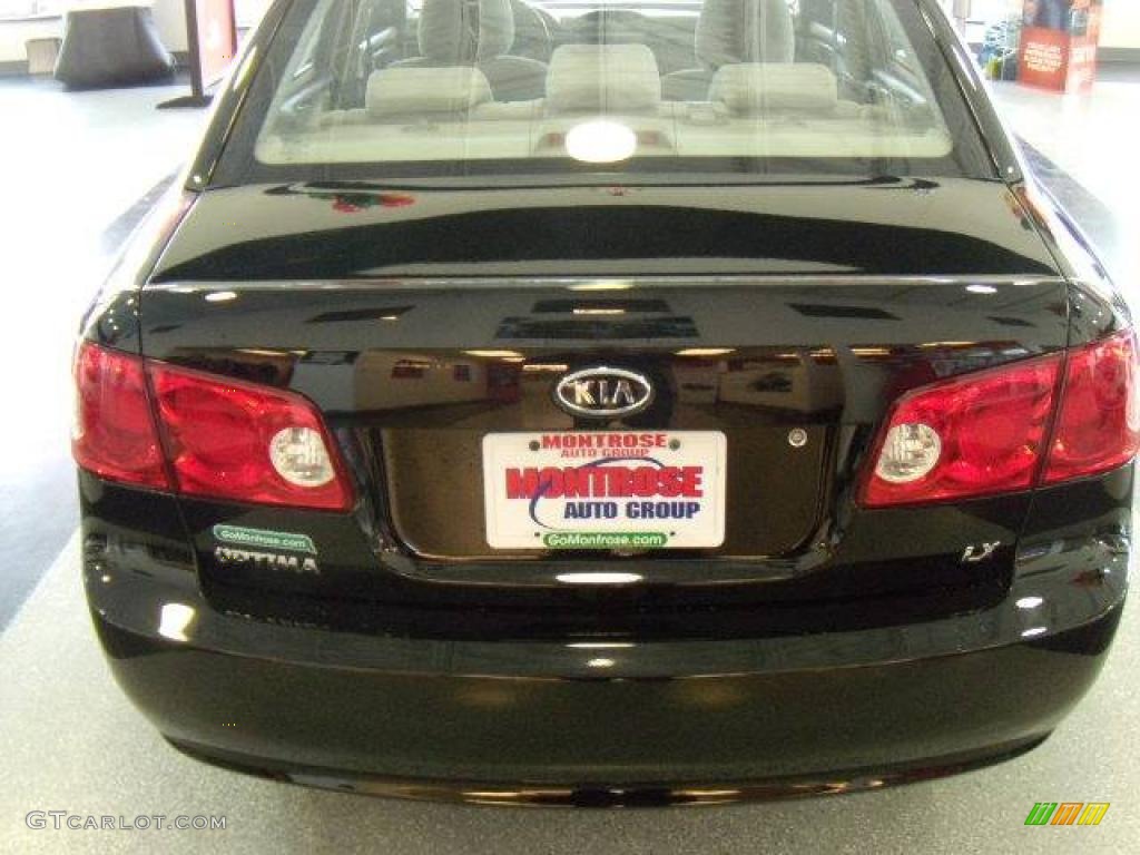 2008 Optima LX - Ebony Black / Gray photo #5