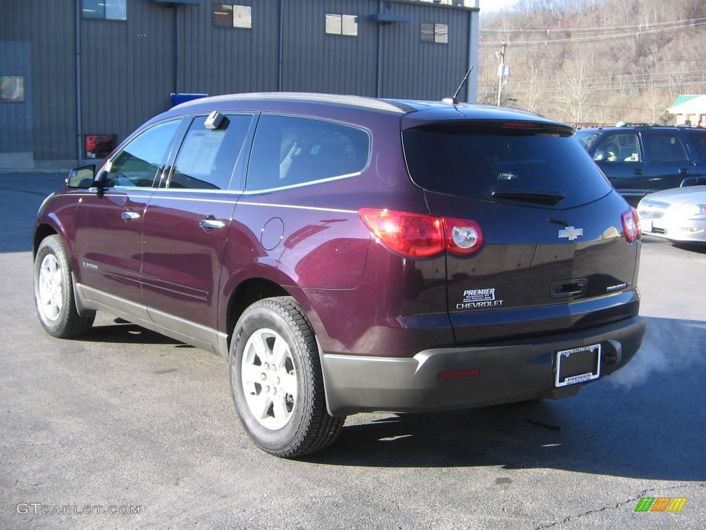 2009 Traverse LT AWD - Dark Cherry Metallic / Ebony photo #6