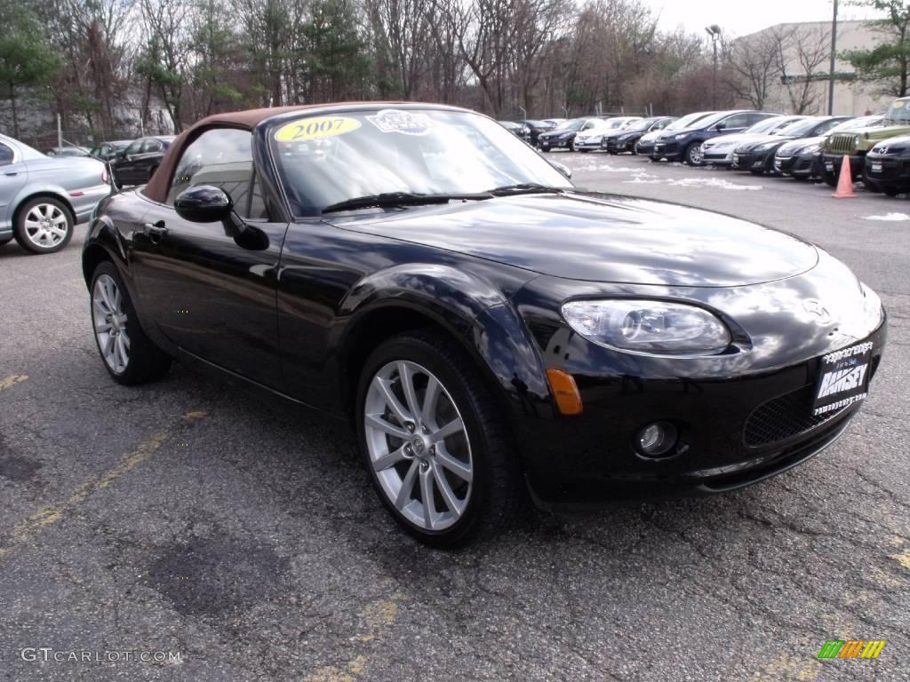 2007 MX-5 Miata Grand Touring Roadster - Brilliant Black / Tan photo #1