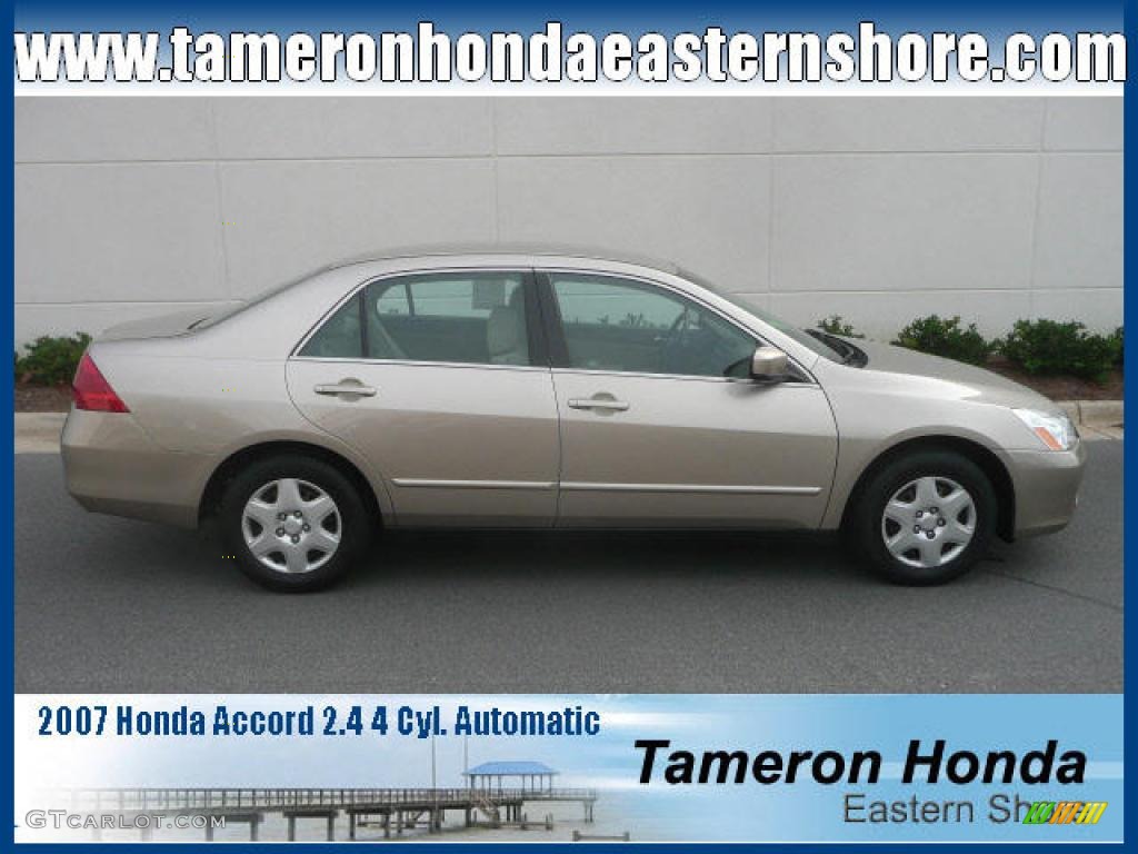 2007 Accord LX Sedan - Desert Mist Metallic / Ivory photo #1