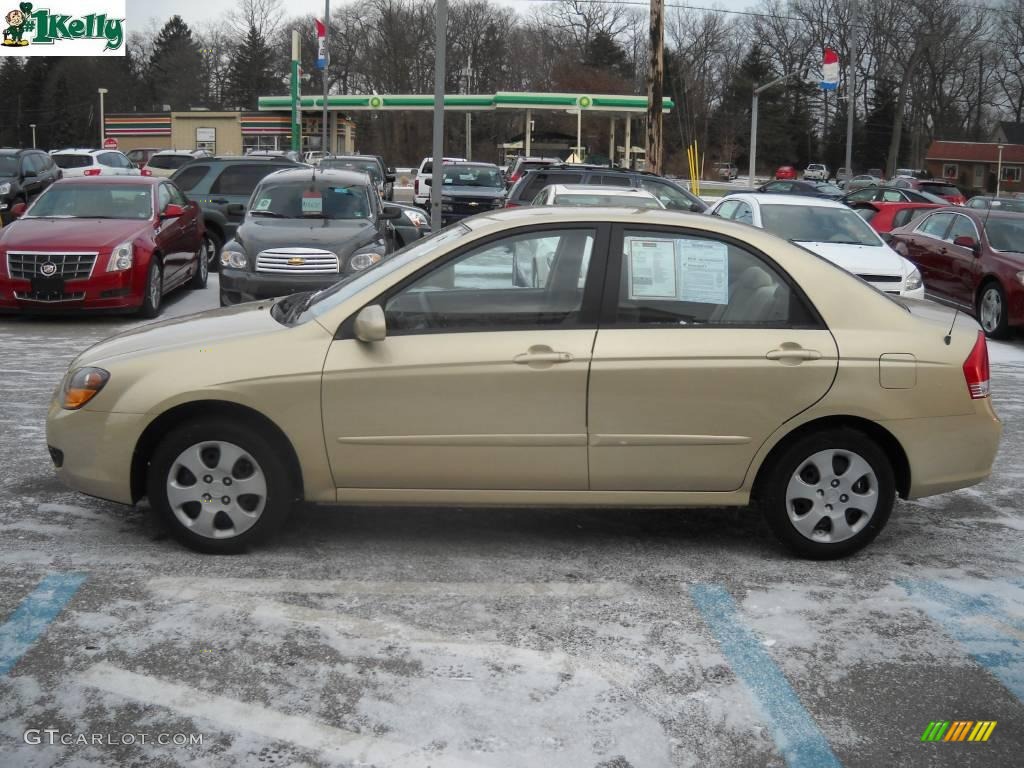 2009 Spectra EX Sedan - Sand Beige Metallic / Beige photo #6