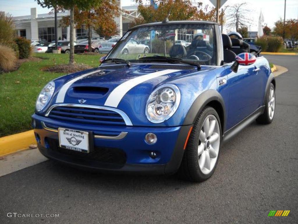 2006 Cooper S Convertible - Hyper Blue Metallic / Dark Blue Leather photo #1