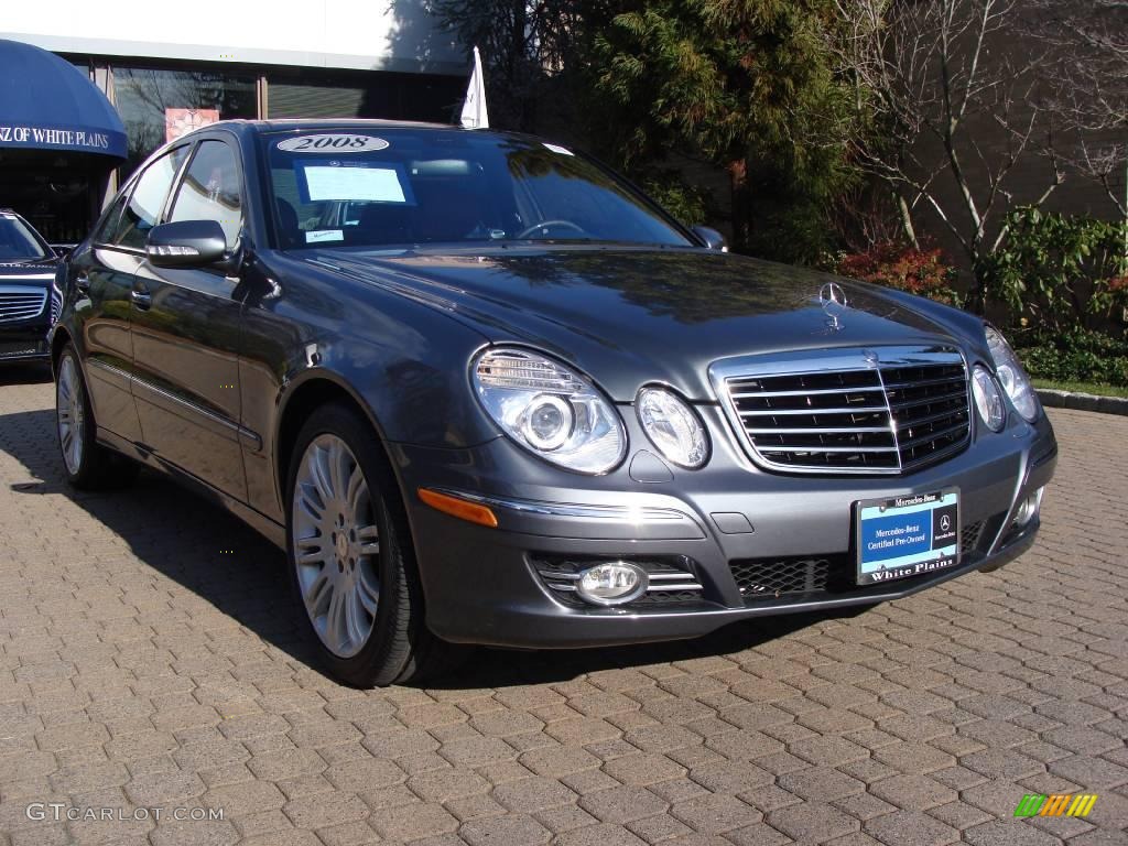 2008 E 350 4Matic Sedan - Flint Grey Metallic / Cognac Brown/Black photo #3