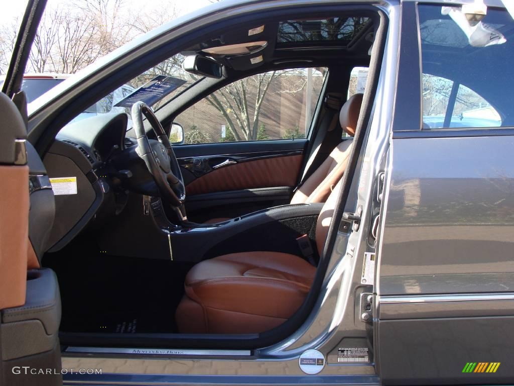 2008 E 350 4Matic Sedan - Flint Grey Metallic / Cognac Brown/Black photo #11
