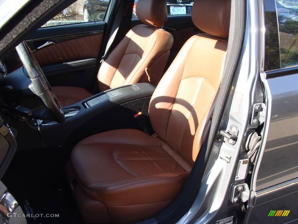 2008 E 350 4Matic Sedan - Flint Grey Metallic / Cognac Brown/Black photo #14