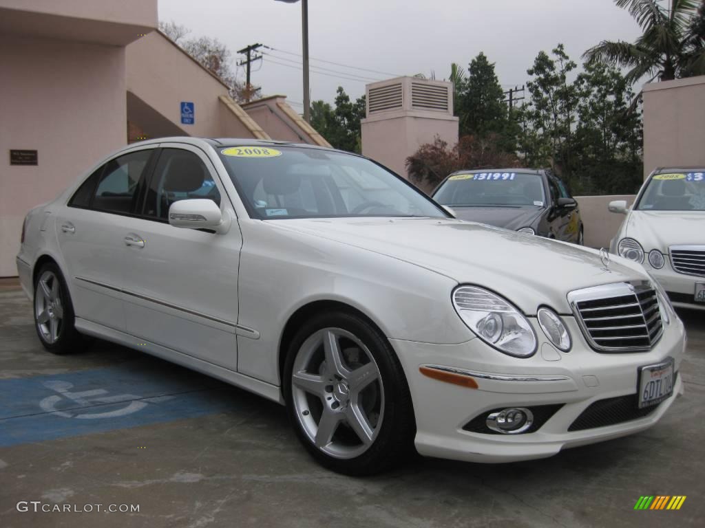 2008 E 350 Sedan - Arctic White / Black photo #1