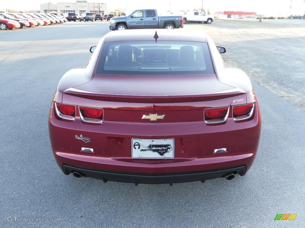 2010 Camaro LT/RS Coupe - Red Jewel Tintcoat / Beige photo #3