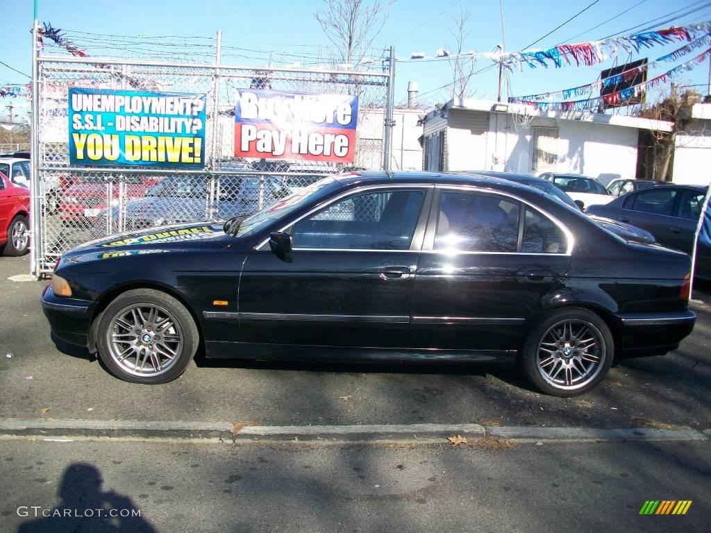 1997 5 Series 528i Sedan - Jet Black / Sand Beige photo #1