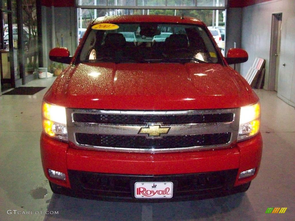 2007 Silverado 1500 LTZ Extended Cab 4x4 - Victory Red / Ebony Black photo #2