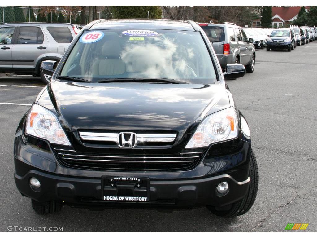 2008 CR-V EX-L 4WD - Nighthawk Black Pearl / Ivory photo #2