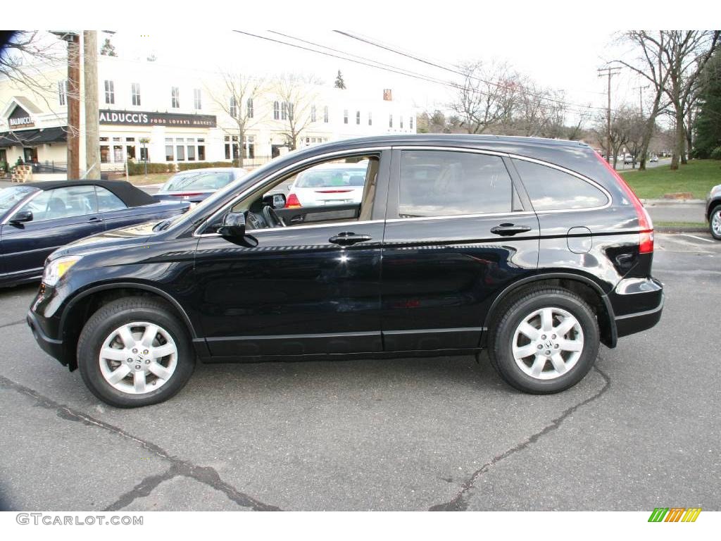 2008 CR-V EX-L 4WD - Nighthawk Black Pearl / Ivory photo #9