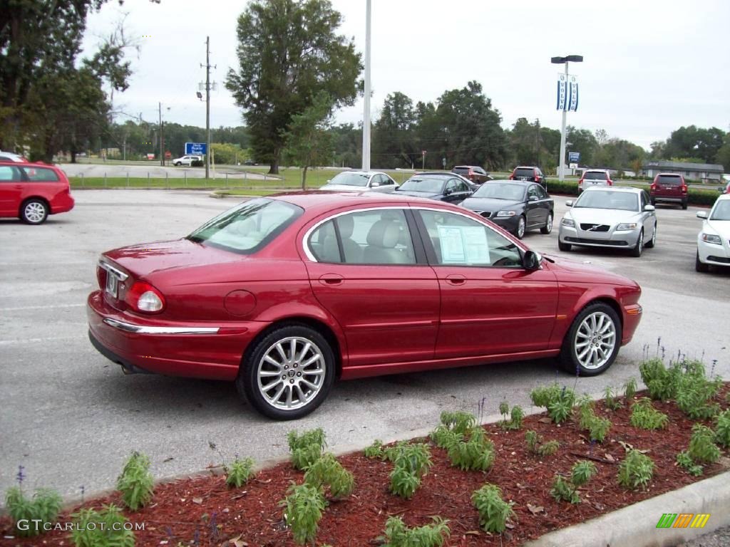 2008 X-Type 3.0 Sedan - Chili Red Metallic / Ivory photo #9