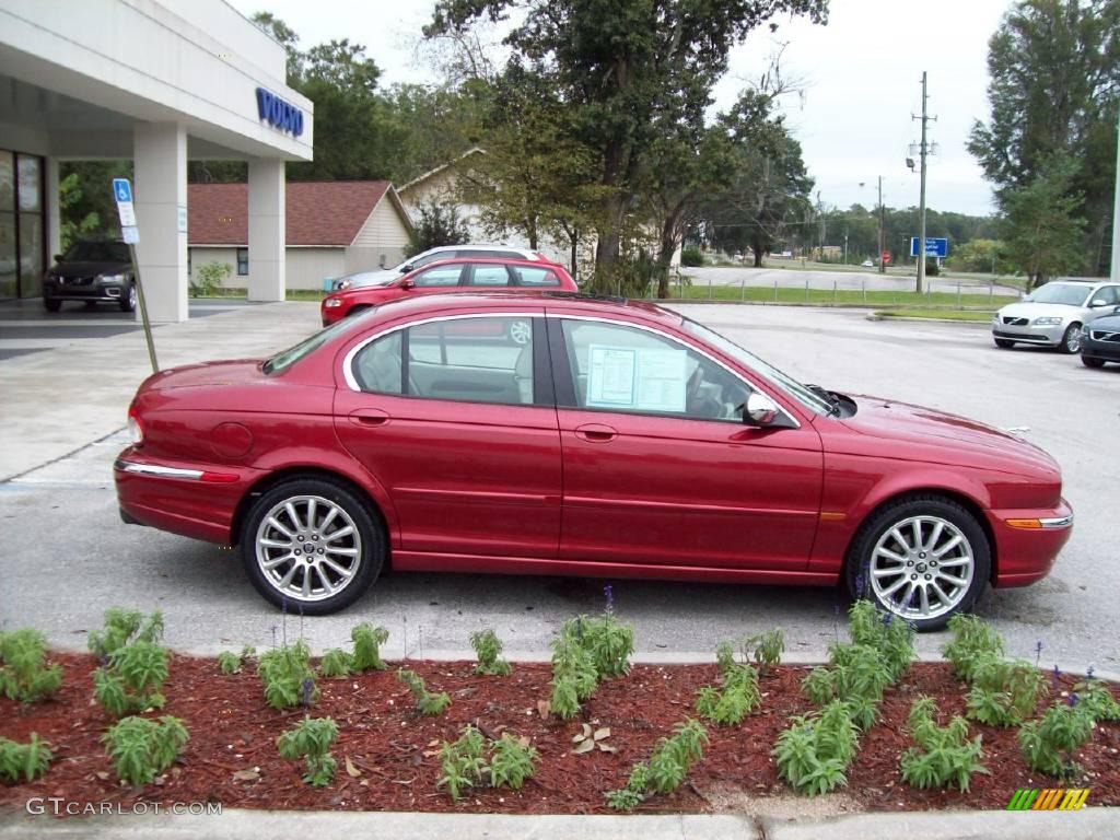 2008 X-Type 3.0 Sedan - Chili Red Metallic / Ivory photo #10