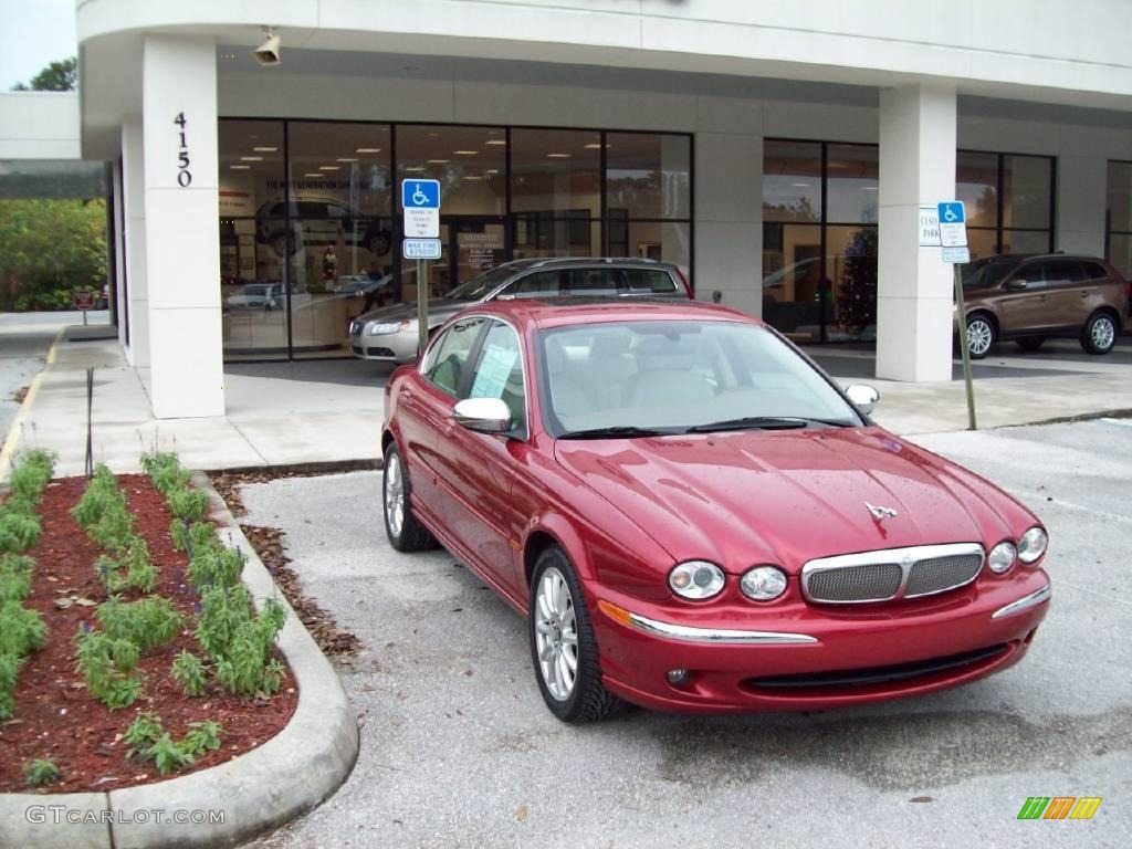 2008 X-Type 3.0 Sedan - Chili Red Metallic / Ivory photo #12