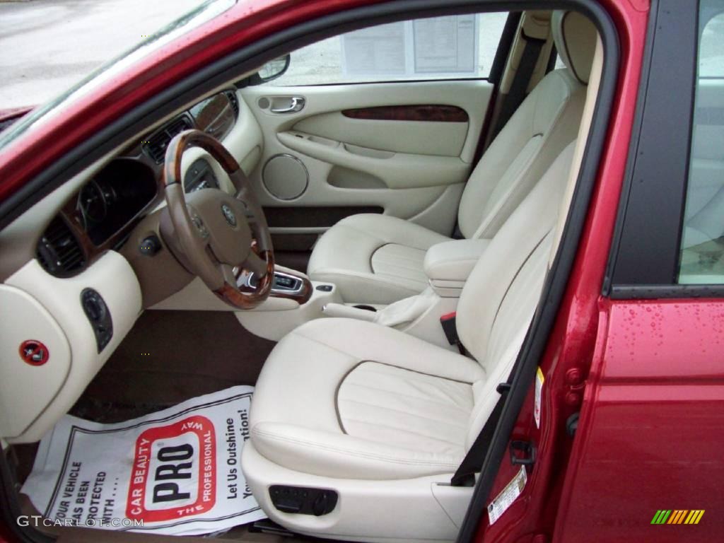 2008 X-Type 3.0 Sedan - Chili Red Metallic / Ivory photo #14