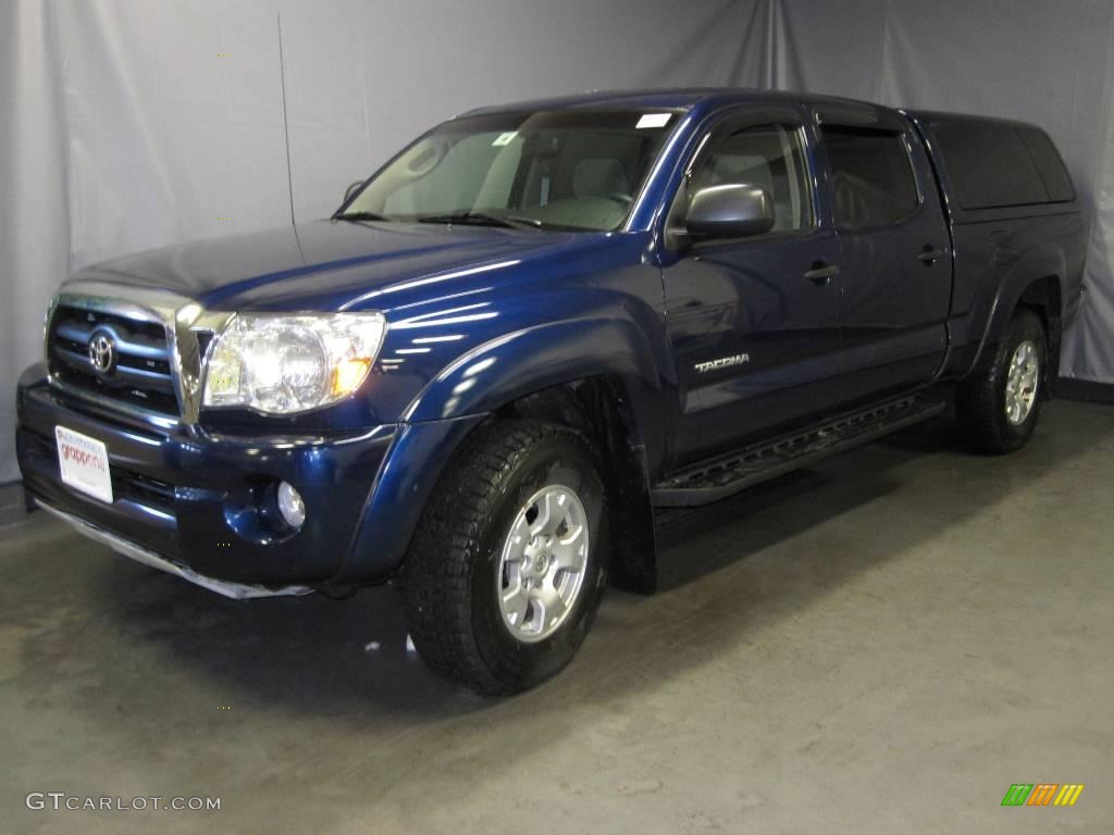 2007 Tacoma V6 Double Cab 4x4 - Indigo Ink Pearl / Taupe photo #1