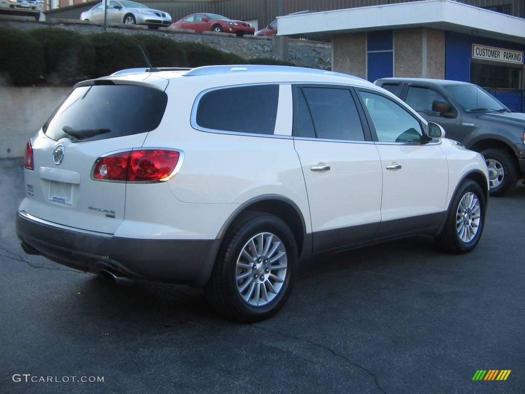 2009 Enclave CXL AWD - White Opal / Dark Titanium/Titanium photo #6