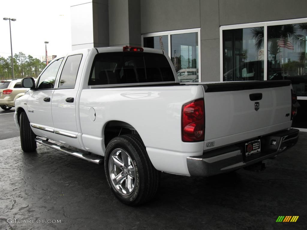 2008 Ram 1500 Laramie Quad Cab - Bright White / Medium Slate Gray photo #6