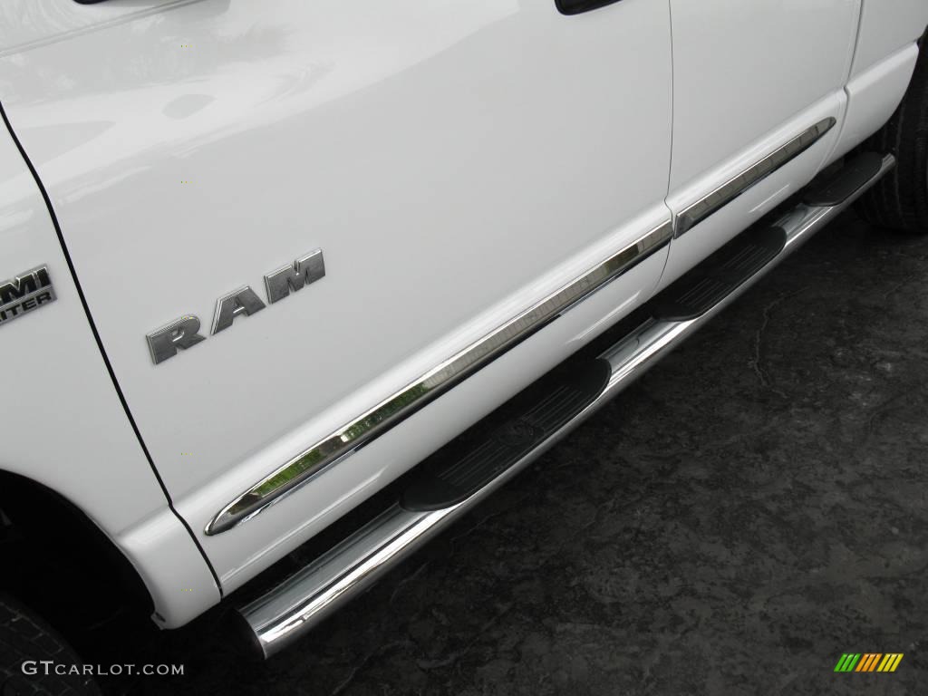 2008 Ram 1500 Laramie Quad Cab - Bright White / Medium Slate Gray photo #11