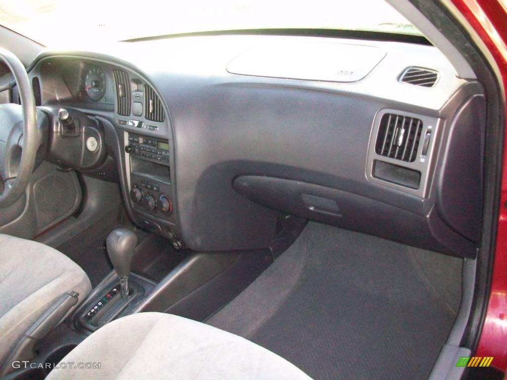 2004 Elantra GLS Sedan - Crimson Dark Red / Gray photo #21