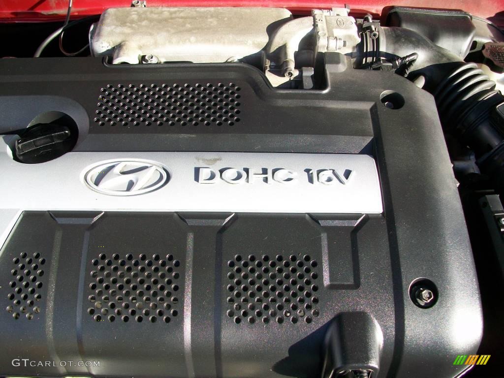 2004 Elantra GLS Sedan - Crimson Dark Red / Gray photo #28